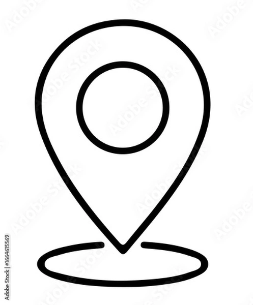 Fototapeta vector map pointer icon