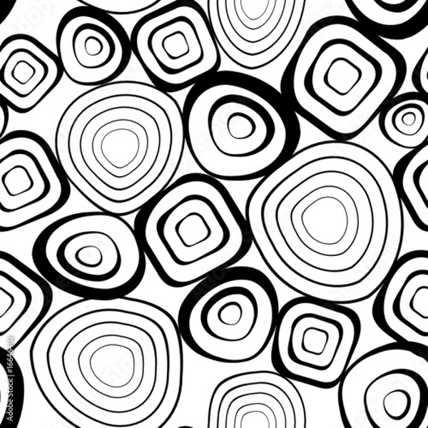 Obraz Seamless background from rough circles and squares.