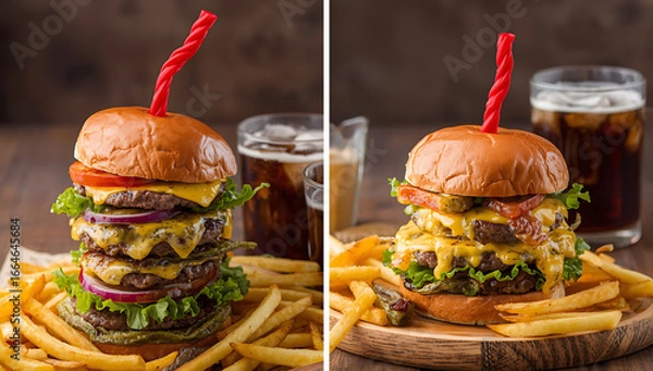 Fototapeta Pulled pork sandwich