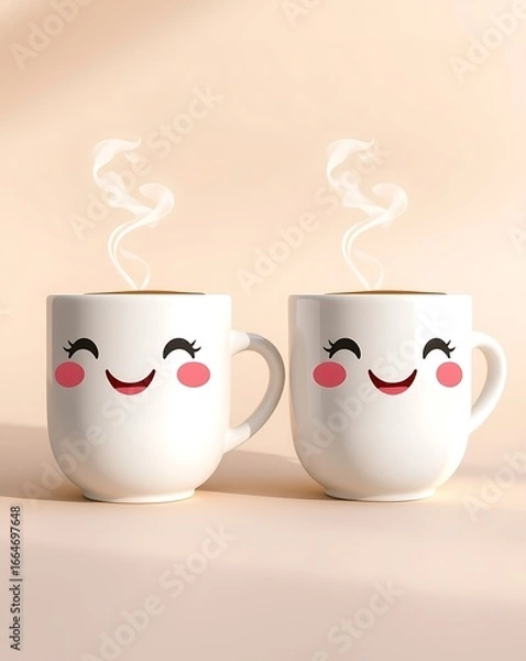 Obraz Cute Coffee Mugs
