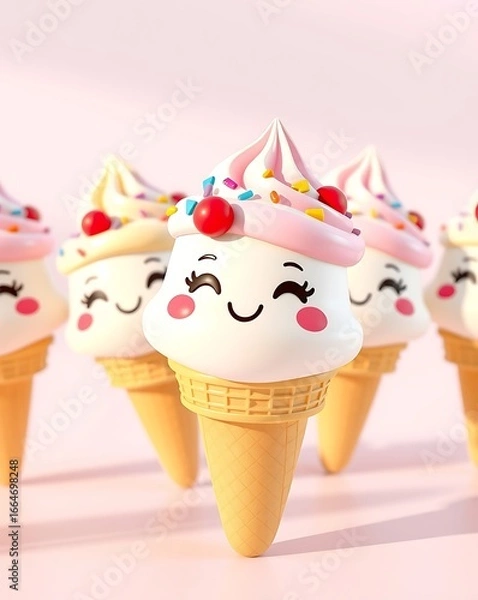Obraz Smiling Ice Cream Cone