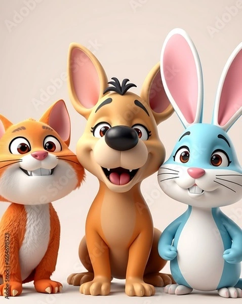 Obraz Cute Cartoon Animals