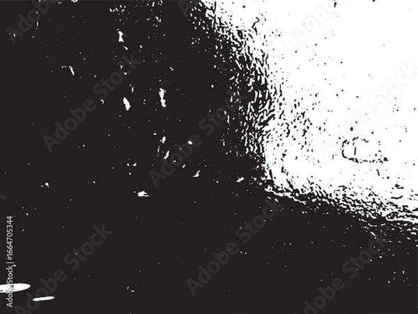 Fototapeta High contrast black and white image featuring abstract forms with a granular texture. The interplay of light and dark creates visual interest, evokes a sense of depth and complexity.