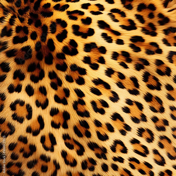 Fototapeta Clean macro photograph featuring Cheetah print seamless tile, realistic fur texture in organic square swatch, loop ready edges, transparent background, even illumination, neutral backdrop, ample copy