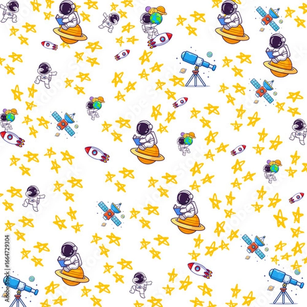 Obraz seamless pattern with funny monsters