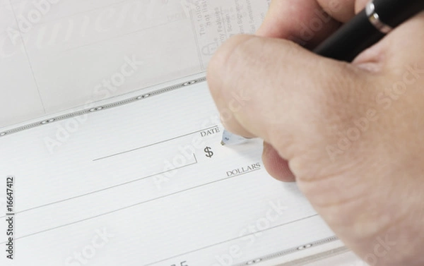 Obraz Wgiting a Check