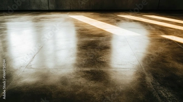 Obraz Sunlit Concrete Floor: Minimalist Architectural Photography