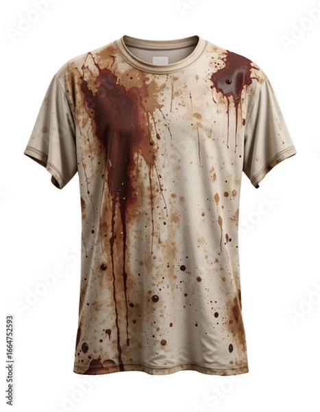 Obraz Dirty Stained T Shirt Isolated