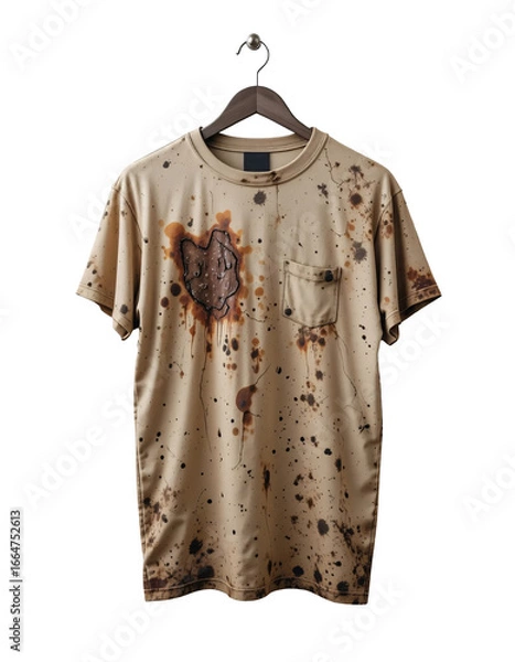Obraz Dirty Stained T Shirt Isolated