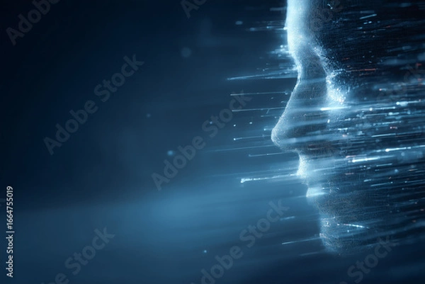 Fototapeta Digital abstract face
