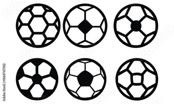 Fototapeta A soccer ball set for playing a fun team game