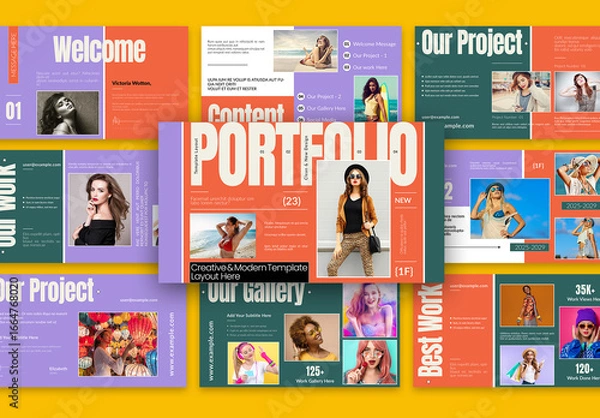 Fototapeta Portfolio Presentation Template Layout