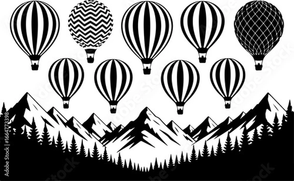 Obraz "Mountain Skies and Hot Air Dreams"