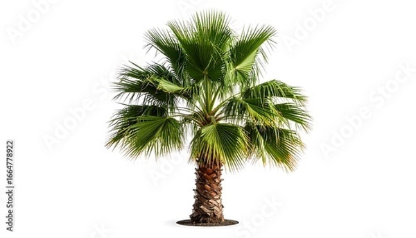 Fototapeta Isolated palm tree against white