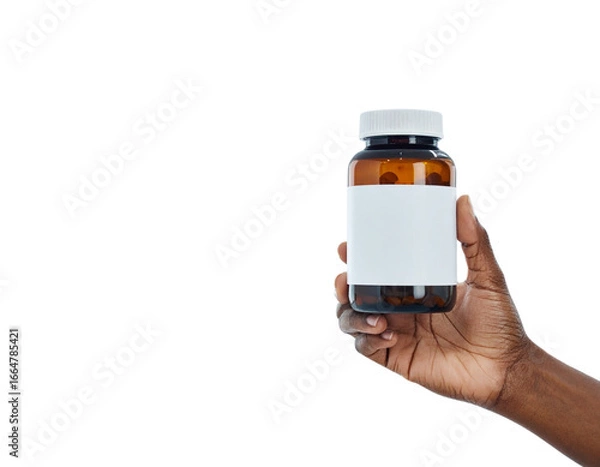 Fototapeta hand holding a bottle