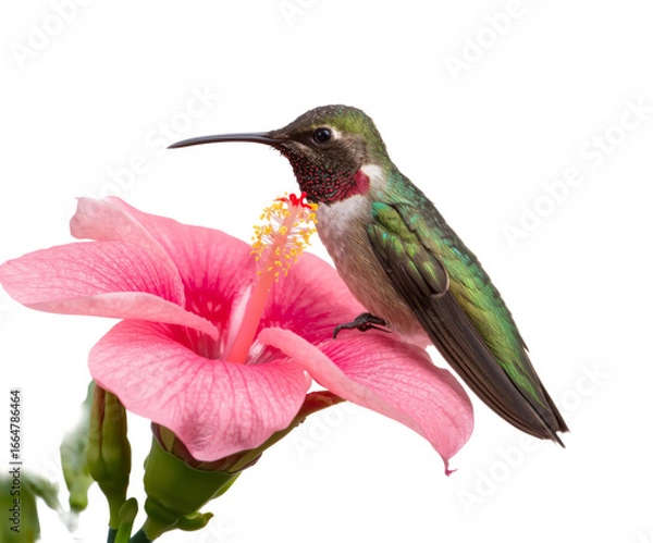Fototapeta Beautiful Hummingbird isolated on transparent background