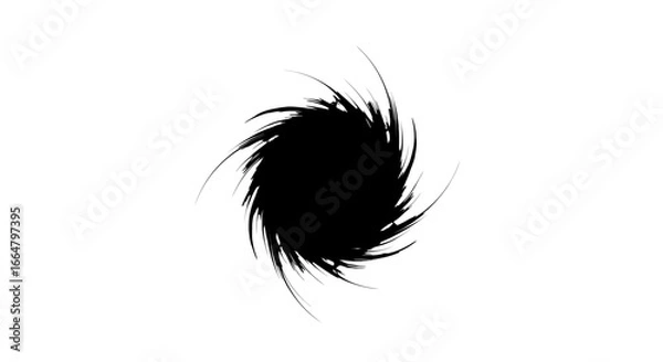 Fototapeta dynamic black swirl highresolution transparent background png for design projects and digital art