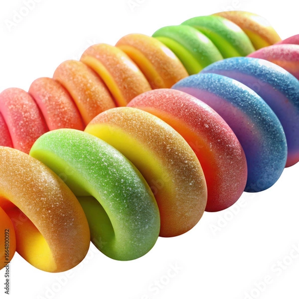 Obraz Rainbow Spiral Candy Close-up colorful sweet