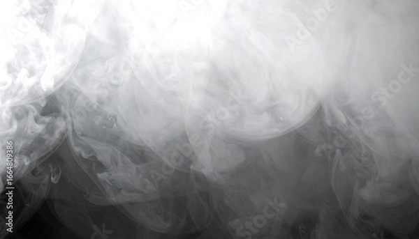 Fototapeta Abstract grayscale image of swirling smoke, dark at bottom, bright at top