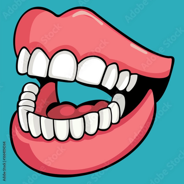 Fototapeta Jaw with teeth