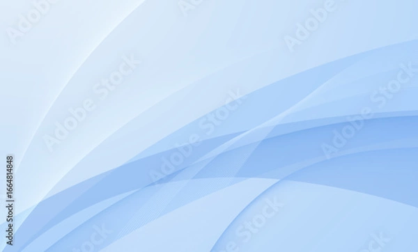 Fototapeta Abstract blue wave background with smooth light curves and gradient design