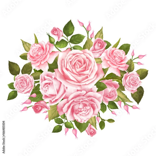 Obraz pink rose flower