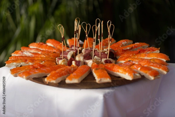 Obraz Plateau de toast au saumon