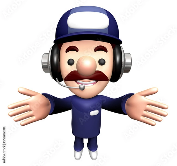 Fototapeta 3D Repair Person Mascot is welcome.