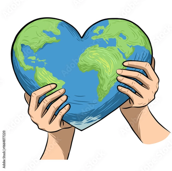 Obraz hands holding earth