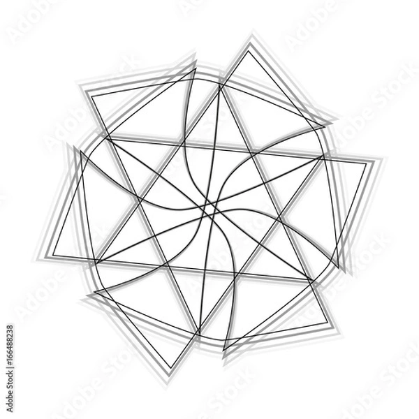 Fototapeta Beautiful and symmetrical geometric pattern