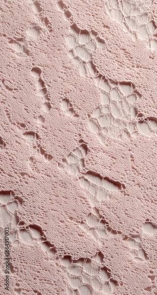 Fototapeta Close-up view of delicate, patterned lace fabric.