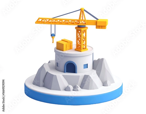 Obraz 3D Crane Construction Illustration