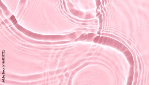 Fototapeta Abstract image of pale pink liquid with concentric ripples and subtle light reflections