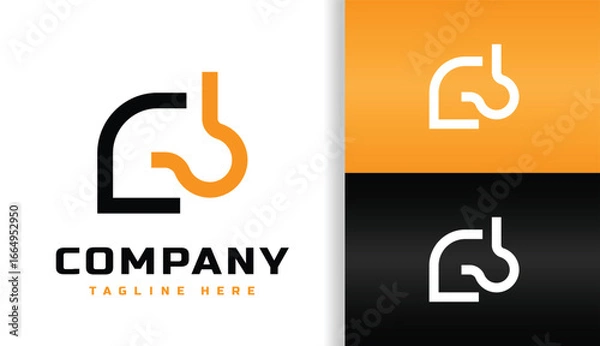 Obraz LETTER G WITH CRANE HOOK LOGO