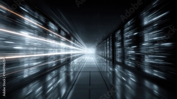 Fototapeta Data server tunnel