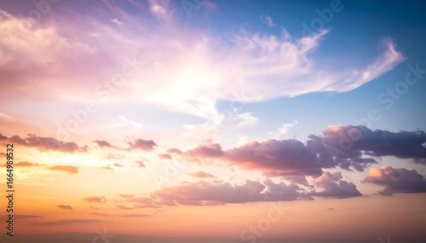Fototapeta Colorful Sunset Sky Cloudscape.