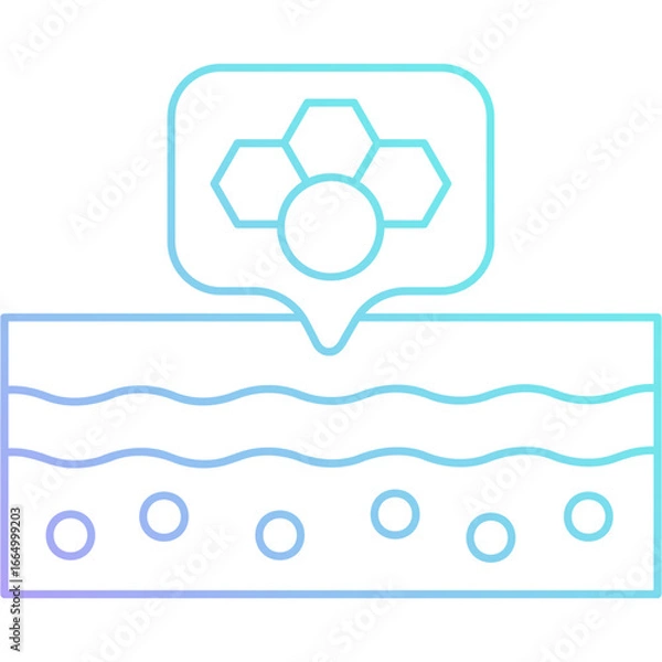 Fototapeta Gradient Collagen Icon