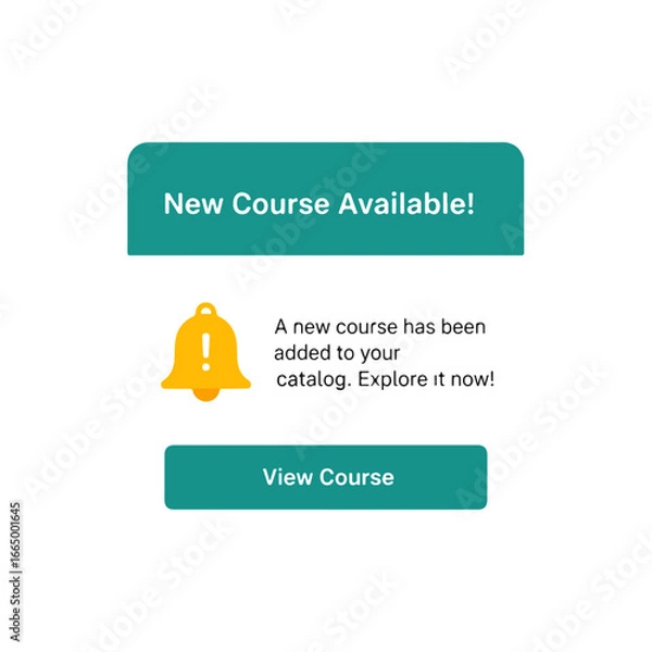 Fototapeta New Course Announcement with Notification Bell