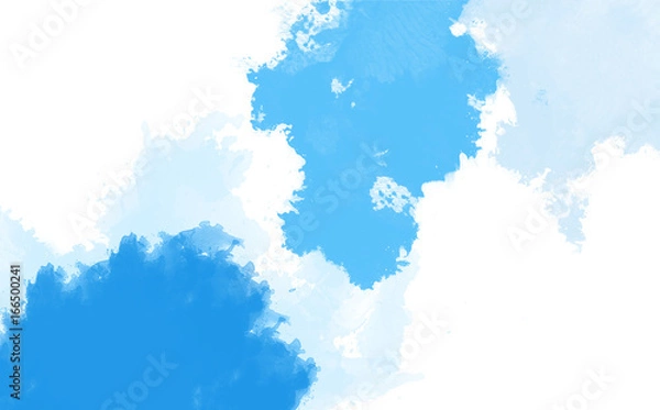 Obraz Niebieskie kolorowe tło akwarelowe.