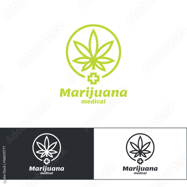 Fototapeta Marijuana Medical Logo
