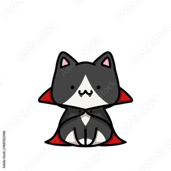Obraz [Halloween Edition] Vampire - Tuxedo cat