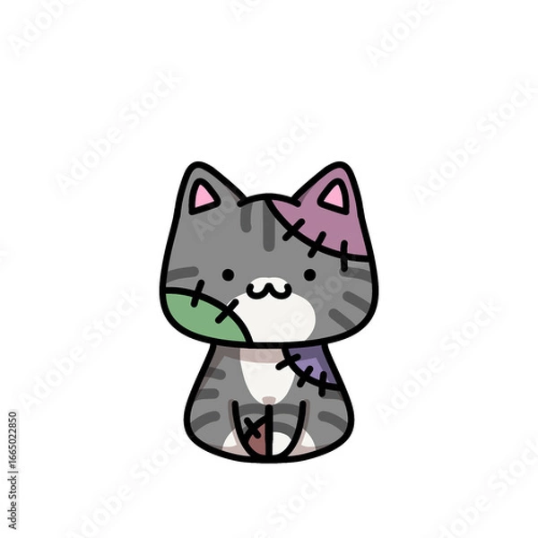 Obraz [Halloween Edition] Zombie - Tabby cat