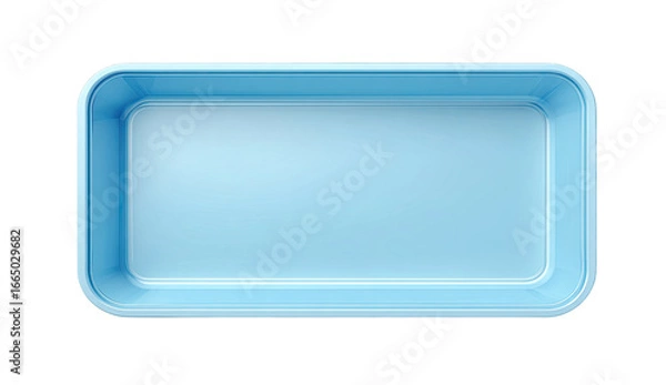 Fototapeta Light-blue rectangular swimming pool, top view