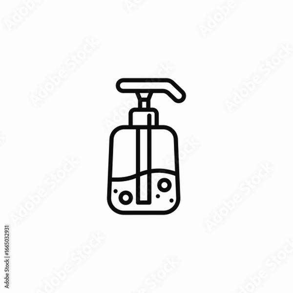 Obraz liquid soap dispenser icon sign vector