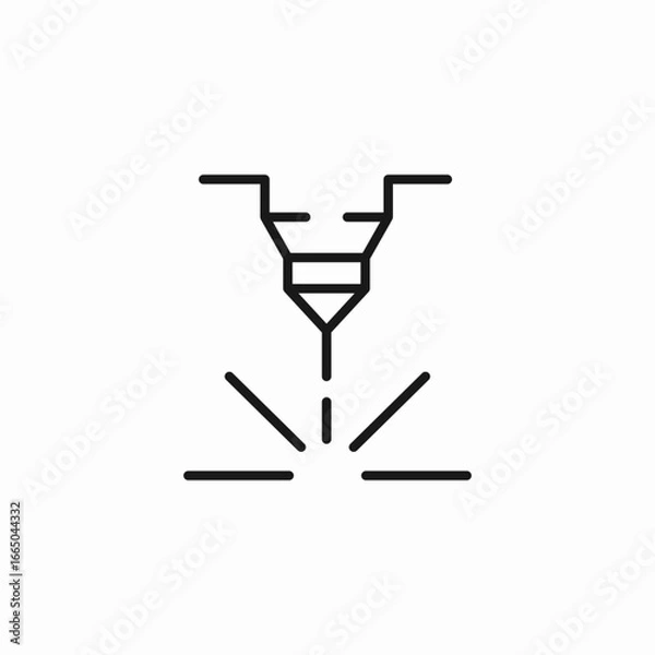 Fototapeta laser beam tool  icon sign vector