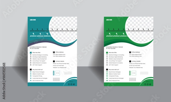 Obraz Modern creative corporate flyer design.