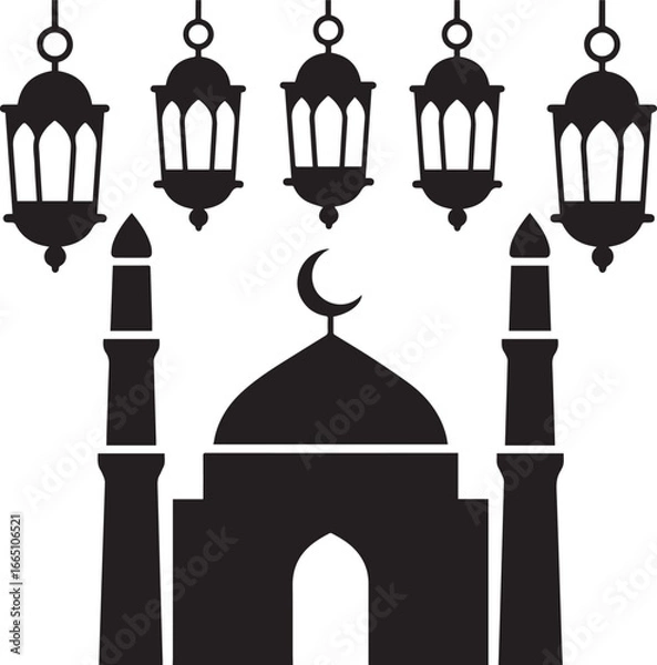 Fototapeta Islamic Mosque Vector Design for Ramadan and Eid"