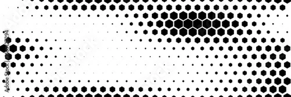 Fototapeta Vector illustration of hexagons pattern. Geometric abstract background with simple hexagonal elements. Creative idea for medical. vector technology