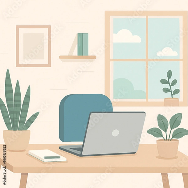 Obraz Work from home vector ilustration