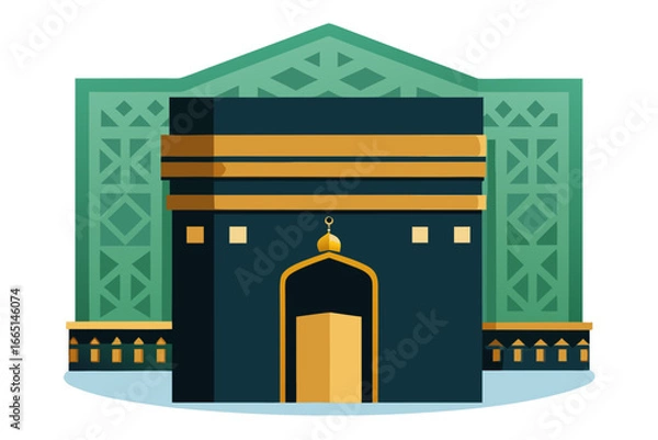 Fototapeta  Kaaba in Mecca Islamic Vector Illustration